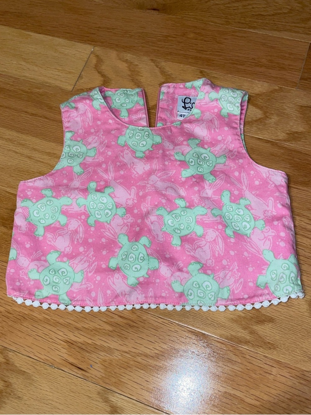 Lilly Pulitzer Pink Tank Top with Mint Turtle Print